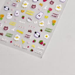 1pcs 5D Kawaii Jelly Strawberry Nail Art Stickers Fashion Cartoon Fruit Nail Transfer Slider Decals DIY Decorations Accessories