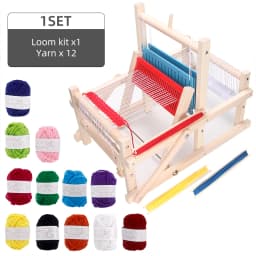 Wooden Multi-Craft Weaving Loom Mini Spinning Knitting Machine DIY Hand Loom Weaving Machine Handmade Crafting Fun for Adults