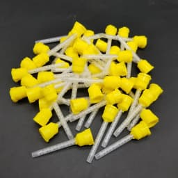 50/pcs Disposable Dental Nozzles Mixing Tube Impression Mixing Tips Yellow 1:1 Intraoral Tip For Impression Material