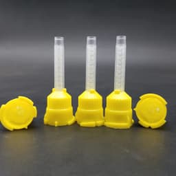50/pcs Disposable Dental Nozzles Mixing Tube Impression Mixing Tips Yellow 1:1 Intraoral Tip For Impression Material