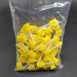 50/pcs Disposable Dental Nozzles Mixing Tube Impression Mixing Tips Yellow 1:1 Intraoral Tip For Impression Material