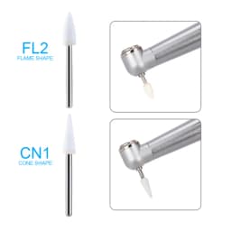 12pcs/Pack Dental Polishing Stone Handpiece Burs FG Cone Flame Dentist Teeth Whiting