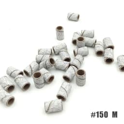 HYTOOS 100Pcs/Pac White Nail Art Sanding Bands Pedicure Tools Electric Drill Accessories Foot Care Polishing Tools 80# 150# 240#