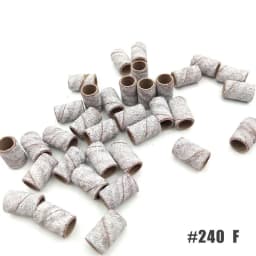 HYTOOS 100Pcs/Pac White Nail Art Sanding Bands Pedicure Tools Electric Drill Accessories Foot Care Polishing Tools 80# 150# 240#