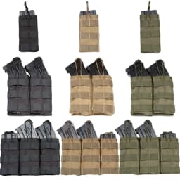 Open Top Single/Double/Triple Magazine Pouch Tactical Airsoft Nylon Pouch Shooting Hunting Accessories