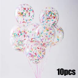 10pcs Ice Cream Balloons Birthday Wedding Party Decoration Long Strips Paper Confetti Latex Ballons Baby Shower Sprinkles