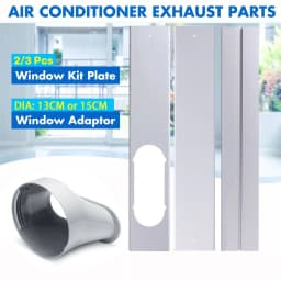 2/3PCS Portable Air Conditioner Window Kit Slide Plate Adjustable Adaptor Wind Shield Exhaust Hose Tube Connector Accessories