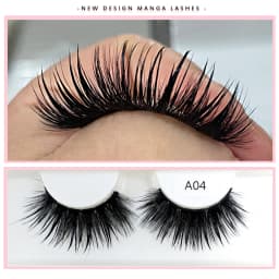 New Design Fashion False Eyelashes Cosplay Dramatic Spike Wet Lashes Makeup Manga Fake Eyelashes