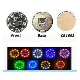 1x 16Modes LED Magnetic Light Switch Control Flow Lights Wireless Lamp Toys Robot Model Magnetic Induction Switch w Battery