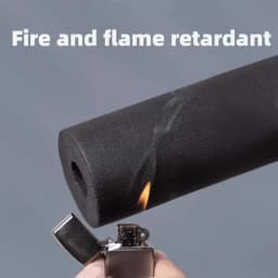 1.7M Sponge Rubber Pipe Black Waterproof Pipeline Holder Thermal Insulation Tubular Protective Sleeve Tube Protector
