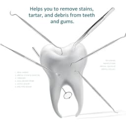 stainless steel double ended toothpick scraper tool, periodontal probe explorer, dental stain remover