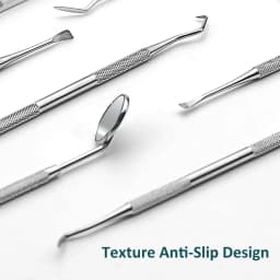 stainless steel double ended toothpick scraper tool, periodontal probe explorer, dental stain remover