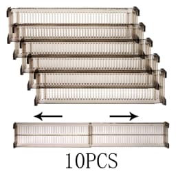10Pcs, Plastic Drawer Divider 5Sets, Home Drawer Storage Dividers, Drawer Dividers for Storage and Organization, Free Combination