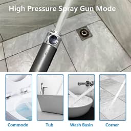 3 Modes Handheld Shower Head with Massage Brush Cotton Filters One-click Stop Water Saving High Pressure Showerhead for Bathroom