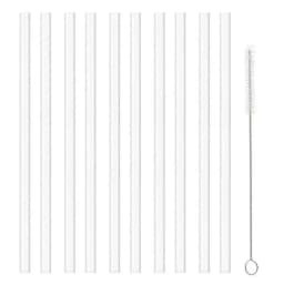 9mm Straight Cup Drinking Straws Vacuum Tumbler Themos Cup Bottle Replacement Straw with Brush Suitable for Stanley 18-40oz