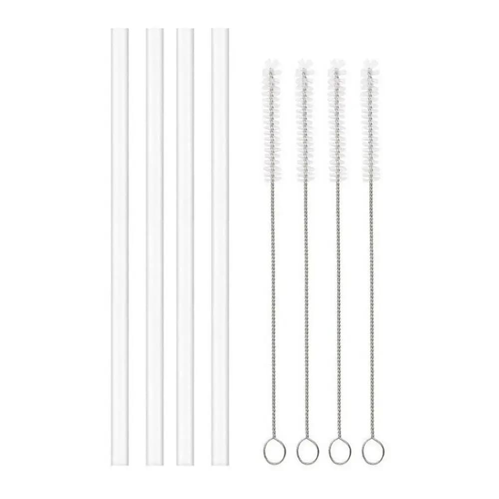 9mm Straight Cup Drinking Straws Vacuum Tumbler Themos Cup Bottle Replacement Straw with Brush Suitable for Stanley 18-40oz