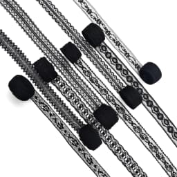 5 Meters White & Black Lace Ribbon Assorted Floral Trims for Gift Wrapping Christmas Wedding Decor DIY Crafts Sewing Accessories