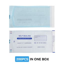 DM 200pcs/box Self-sealing Sterilization Pouches 5 Sizes Self-adhesive Bags Clean Pouches for Tattoo Dental Nail Art Accessories