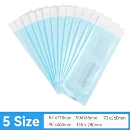 DM 200pcs/box Self-sealing Sterilization Pouches 5 Sizes Self-adhesive Bags Clean Pouches for Tattoo Dental Nail Art Accessories