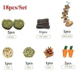 Rabbit Guinea Pig Dragon Cat Chew Toys Tooth Cleaning Toy for Bunny Hamster Tooth Grinding Set Pet Tooth Grinding Snacks