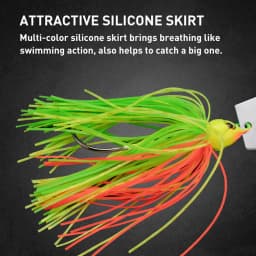 JOHNCOO 9g Metal Bait Spinner Bait Weedless Fishing Lure Buzzbait Wobbler for Bass Pike Walleye Fish