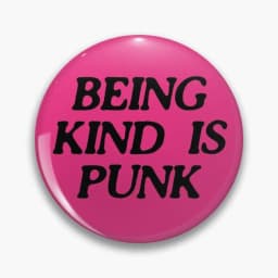 being kind is punk | pink 2 Pin Buttons Brooches Jewelry Accessory Customize Brooch Fashion Lapel Badges