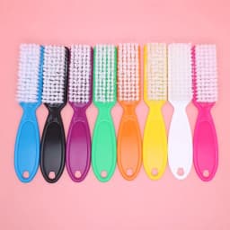 4/6/12 Pcs Color Nail Brush Cleaning Brush Plastic Handle Grip Multifunctional Brush Clean Scrubbing Pedicure For Toes Manicure