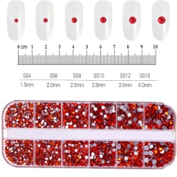 1000Pcs/box Champagne Gold Diamond Nail Crystal Mixed-Design Nail Glitter Rhinestone Non-HotFix Manicure Rhinestone Decoration