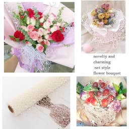 Flower Wrapping Mesh Paper Iregular Hollow Net Wrapper Floral Bouquet Paper Fresh Flower Packaging Sheet Florist Wrap Supplies