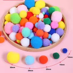 30-300Pcs Soft Pom Poms Fluffy Balls Pompon Mixed 40Colors Pompom Fur Ball for Kids DIY Craft Wedding Decor 8/10/15/20/25/30mm