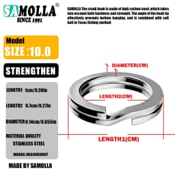 100pcs Fishing Split Rings Stainless Steel 3.5-12MM High Quality Strengthen Double Circle Round Snap Pesca Accessories