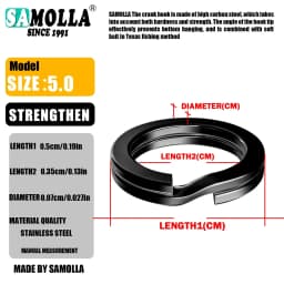 100pcs Fishing Split Rings Stainless Steel 3.5-12MM High Quality Strengthen Double Circle Round Snap Pesca Accessories
