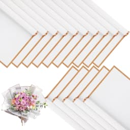 20 Sheets Black Flower Wrapping Paper with Golden Edges, Korean Florist Bouquet Supplies, Waterproof Packaging, Great for DIY Cr