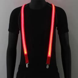 NEW Party Supplies Suspenders with Bow Tie LED Lights Woman Hangers for Men Wedding Party Accessories Glow-in-the-dark SD01
