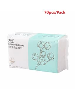30/70/100PCS Disposable Face Towel Travel Facial Cleansing Wet And Dry Makeup Remover Pearl Cotton Soft Makeup Nonwoven Towel