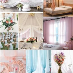 150x100/500cm Soft Transparent Organza Fabric For Wedding Decoration, Background Cloth, Handmade DIY Decorative Fabric TJ0031