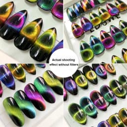 9D Meteorite Cat Eye Powder Strong Magnetic Nail Glitter Pigment Manicure Holographic Laser Chrome Dust Can Use With Polish Gel