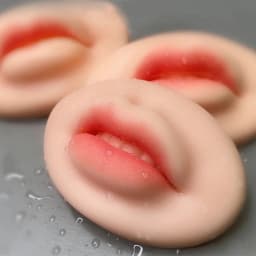 Lip Tattoo Practice Skin Microblading Reusable 5D Silicone Practice Lips Skin For PMU Beginner Training Tattoo Permanent Makeup