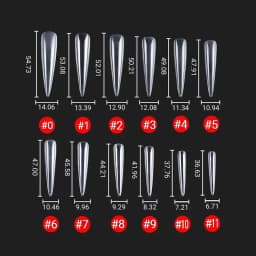 3XL Full Cover False Long Stiletto Nail Tips Sculpted Clear Press On Artificial Fake Nails Manicure Salon Supply 120pcs