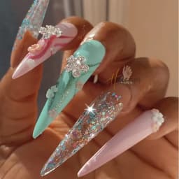 3XL Full Cover False Long Stiletto Nail Tips Sculpted Clear Press On Artificial Fake Nails Manicure Salon Supply 120pcs