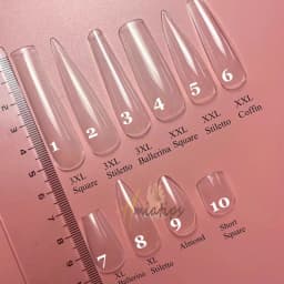 3XL Full Cover False Long Stiletto Nail Tips Sculpted Clear Press On Artificial Fake Nails Manicure Salon Supply 120pcs