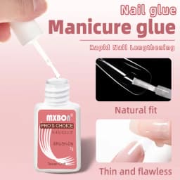 7g Fast-dry Nail Glue Super Strong Adhesive False Nail Glue With Brush Acrylic Nail Tips Rhinestones Sticky Nail Art Bond Glue