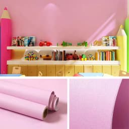 Solid Color Stickers Self-adhesive Waterproof PVC Bedroom Dormitory Wardrobe Wall Renovation Wallpaper DIY Home Decor