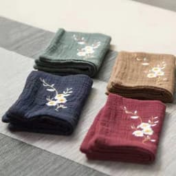 Durable Cotton Tea Cloth Embroidery Easy To Clean Cleaning Rag Lightweight Water Uptake Cotton and Linen Tea Towels