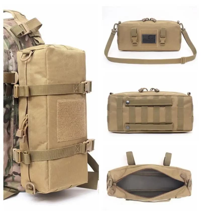 Tactical Backpack Travel Camping MOLLE Pouch Nylon Accessory Outdoor Sports Fishing Sling Hiking Hunting Pack