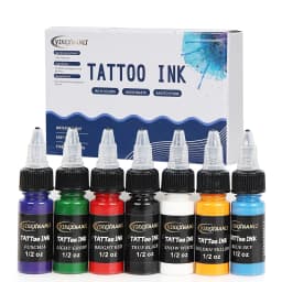15ml 7colors Tattoo Ink Pigment with Box Body Art Tattoo Kits Professional Beauty Paints Makeup Tattoo Supplies Semi-permanent