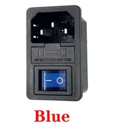 With 10A Fuse! Red Rocker Switch Fused IEC320 C14 Inlet Power Socket Fuse Switch Connector Plug Connector Red Green Blue Black