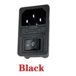 With 10A Fuse! Red Rocker Switch Fused IEC320 C14 Inlet Power Socket Fuse Switch Connector Plug Connector Red Green Blue Black