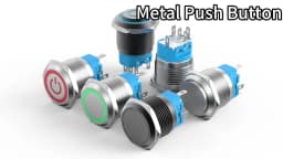 5PCS 16/19/22mm Metal Button Switch Black Shell Flat Head Waterproof LED Momentary Reset Latching Button Switch 12V 24V 220V