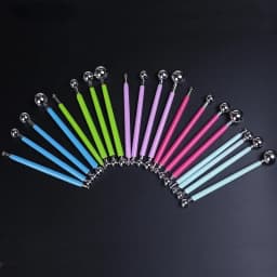 Pottery Dots Sculpture Tool Stainless Steel Polymer Clay Shape Pen Metal Ball Clay Carving DIY Ceramics Decorating Tools